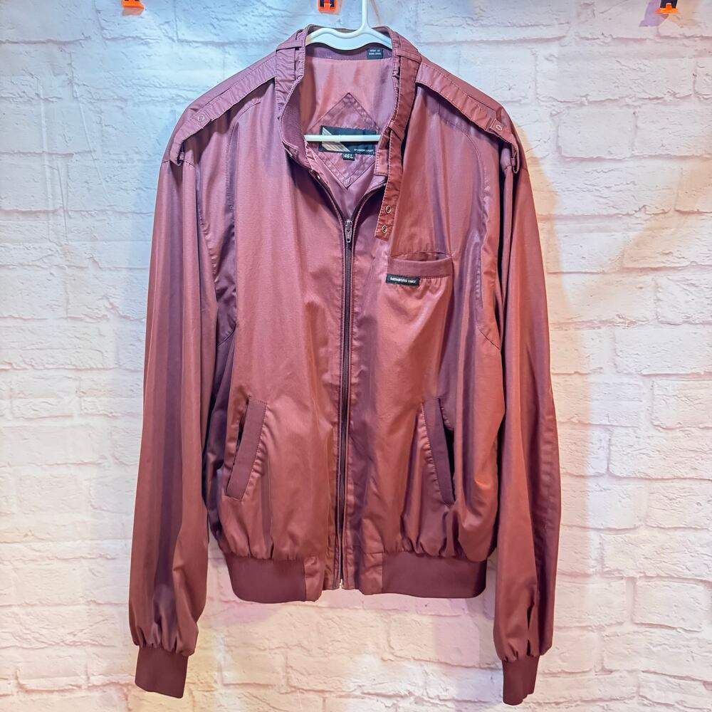 Members Only burgundy vintage jacket pristine condition sz 46L #vintage